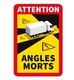 AUTOCOLLANT INDICATION DE COIN TRUCK REMORQUE